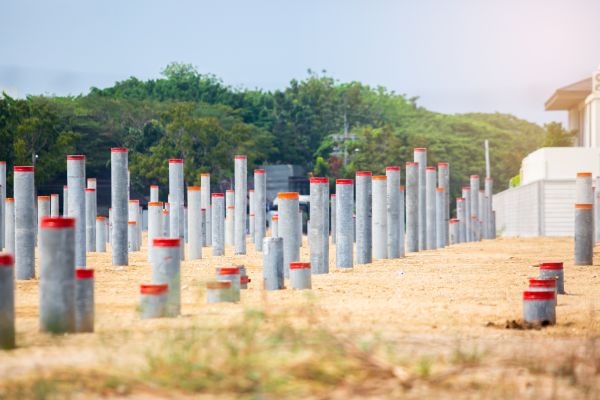 Concrete Pile Installation in Roanoke
