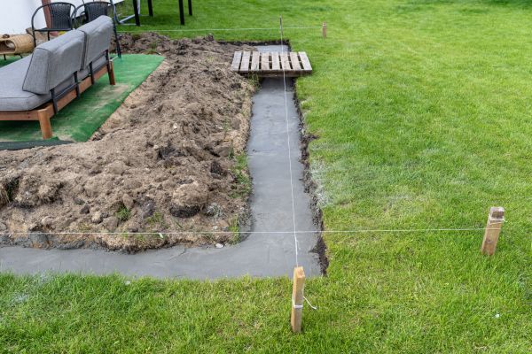 Cement Footer Installation in Roanoke